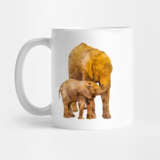 Mother Elephant and her Baby. Again! Mug